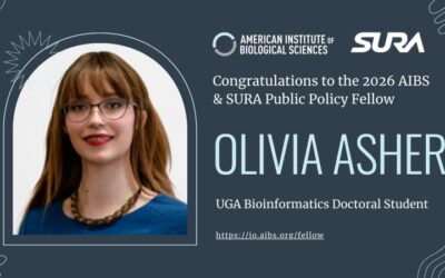 UGA Bioinformatics Student Selected for 2026 AIBS/SURA Policy Fellowship